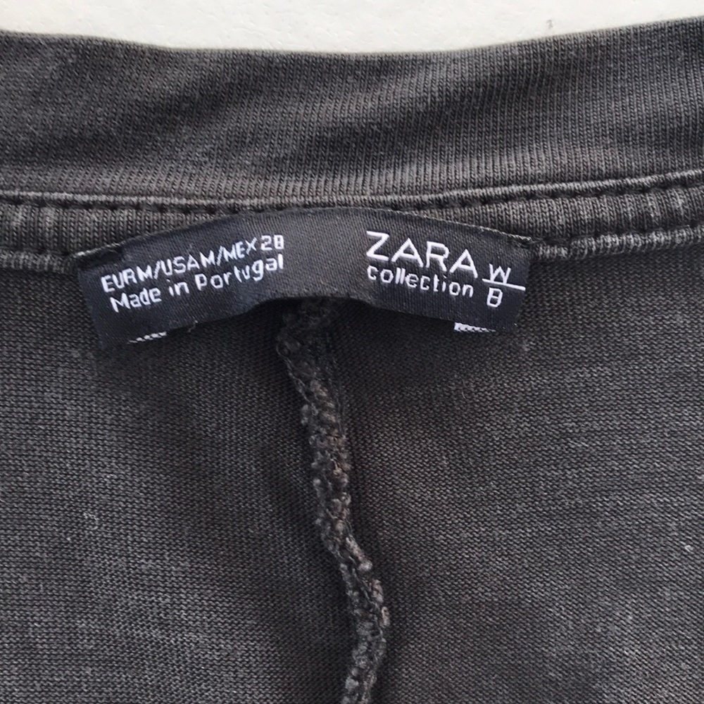 ZARA dark grey oversized tee shirt - Picture 2 of 5